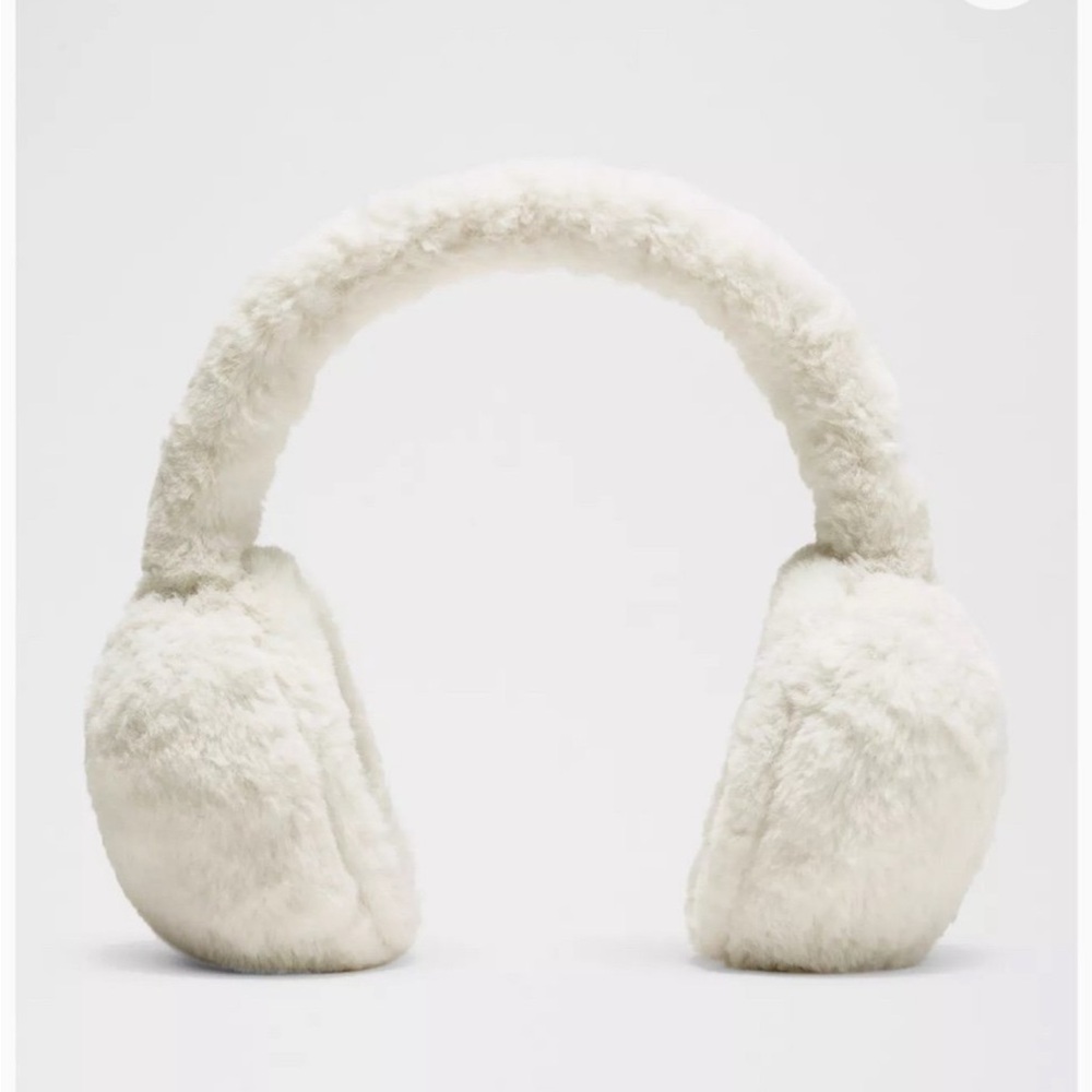 NWT Lululemon Plush Fleece Earmuffs - Bone White - NEW